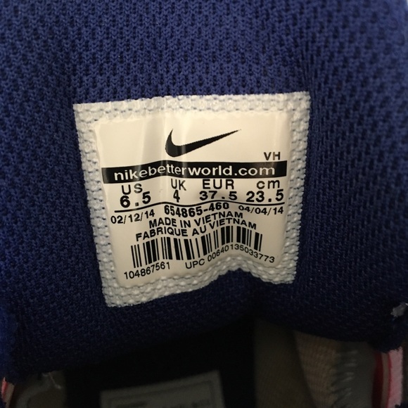 Nike Dual Fusion Hills - Royal Blue/Hot Pink (6.5) - Picture 5 of 5